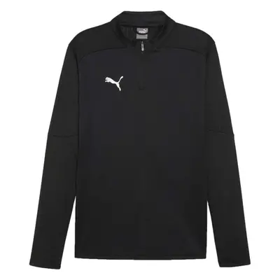 Puma TEAMFINAL TRAINING 1/4 ZIP Férfi futball felső, fekete, méret