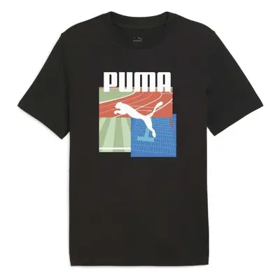 Puma GRAPHIC SUMMER SPORTS TEE Férfi póló, fekete, méret