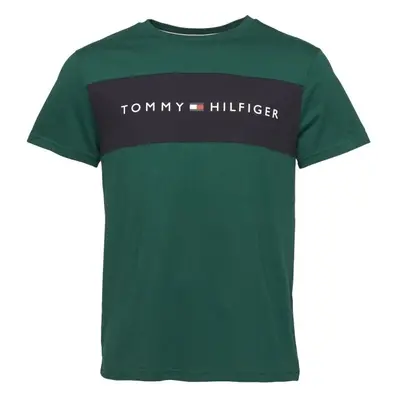 Tommy Hilfiger BLOCK LOGO SS Férfi póló, sötétzöld, méret