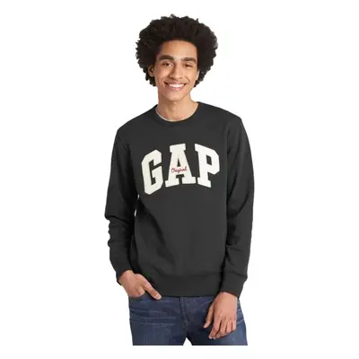 GAP CREWNECK LOGO Férfi pulóver, sötétszürke, méret