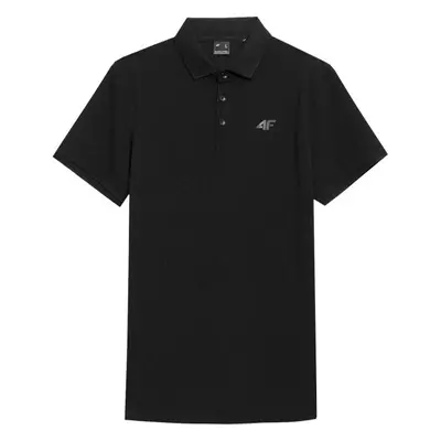 4F MEN´S POLO SHIRT Férfi galléros póló, fekete, méret