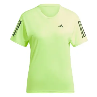 adidas OWN THE RUN TEE Női póló futáshoz, fényvisszaverő neon, méret