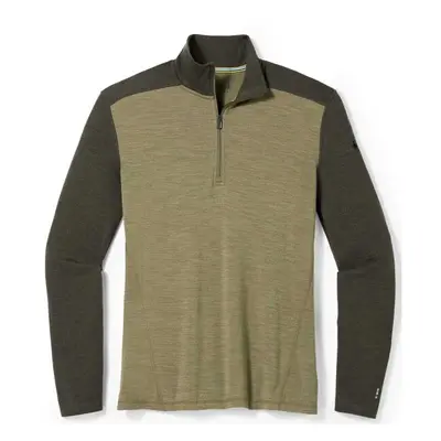 Smartwool CLASSIC THERMAL MERINO BL 1/4 ZB Férfi póló, khaki, méret