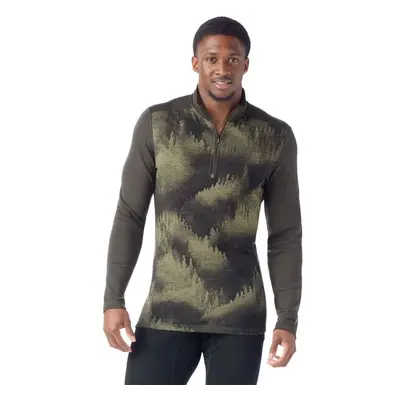 Smartwool CLASSIC THERMAL MERINO BL 1/4 ZIP Férfi thermo felső, khaki, méret