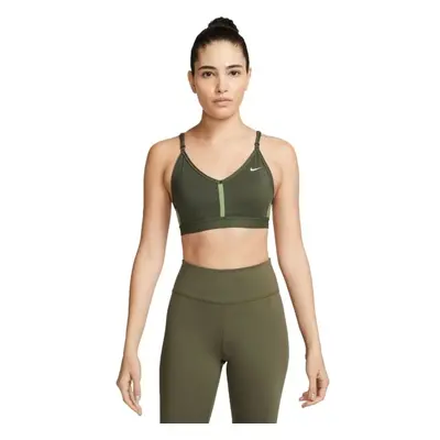 Nike DF INDY V-NECK BRA W Női sportmelltartó, khaki, méret