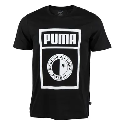 Puma SLAVIA PRAGUE GRAPHIC TEE Férfi póló, fekete, méret