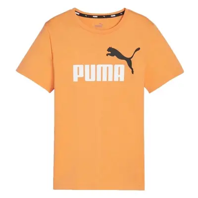 Puma ESS + COL LOGO TEE Fiú póló, narancssárga, méret