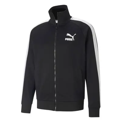 Puma ICONIC T7 TRACK JACKET Férfi pulóver, fekete, méret