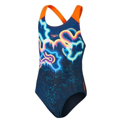 Speedo DIGITAL PLACEMENT SPLASHBACK Egyrészes lány sport fürdőruha, kék, méret