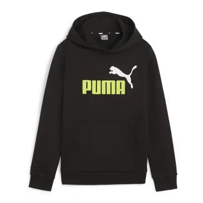 Puma ESS + COL BIG LOGO HOODIE FL B Fiú pulóver, fekete, méret