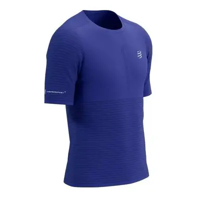 Compressport RACING SS TSHIRT Férfi póló futáshoz, kék, méret