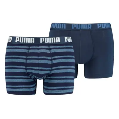 Puma HERITAGE STRIPE BOXER 2P Férfi bokszeralsó, sötétkék, méret