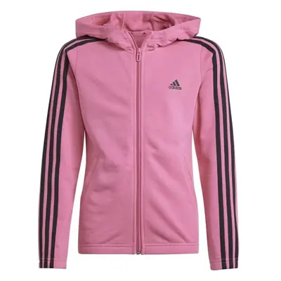 adidas ESSENTIALS 3-STRIPES FULLZIP HOODIE Lány pulóver, rózsaszín, méret