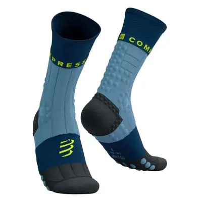 Compressport PRO RACING SOCKS WINTER TRAIL Téli futózokni, világoskék, méret