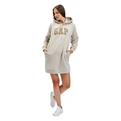 GAP HOODIE DRESS Női pulóverruha, bézs, méret