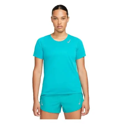 Nike DF RACE TOP SS W Női póló futáshoz, türkiz, méret