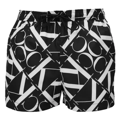 Calvin Klein SHORT DRAWSTRING-PRINT Férfi fürdőnadrág, fekete, méret