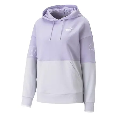 Puma POWER COLOR BLOCK HOODIE Női pulóver, lila, méret