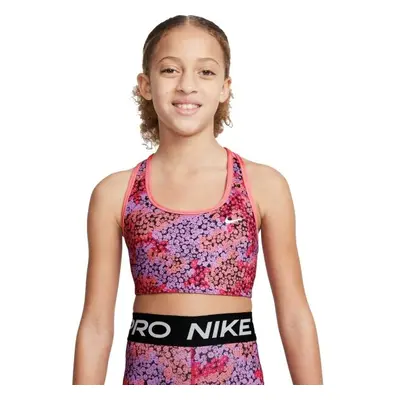 Nike NK DF SWOOSH AOP REV BRA Lány sportmelltartó, rózsaszín, méret