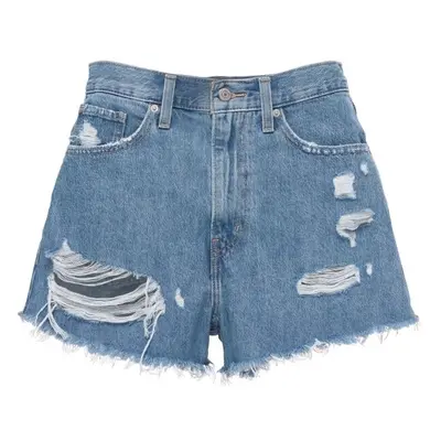 Levi's® HIGH WAISTED MOM SHORT Női farmer rövidnadrág, világoskék, méret