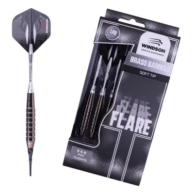 Windson FLARE G BRASS SET Sárgaréz darts nyilak puha hegyekkel, ezüst, méret