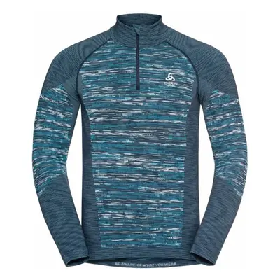 Odlo BL TOP HALF ZIP BLACKCOMB ECO Férfi funkcionális felső, kék, méret