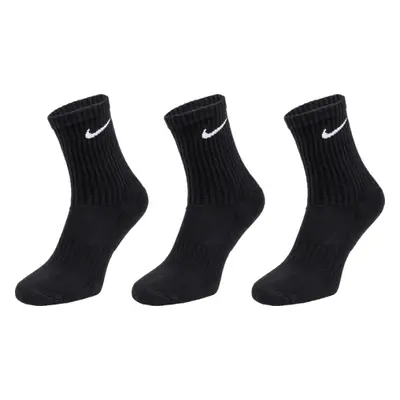 Nike EVERYDAY CUSH CREW 3PR U Zokni, fekete, méret