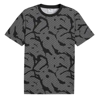 Puma ESSENTIALS LOGO LAB AOP TEE Férfi póló, sötétszürke, méret