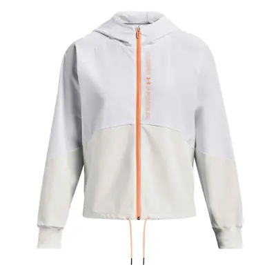 Under Armour WOVEN FZ JACKET Női kabát, fehér, méret