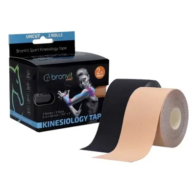 BronVit SPORT KINESIO TAPE SET 5CM X M Kineziológiai tape szett, fekete, méret