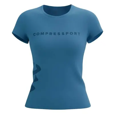 Compressport LOGO SS TSHIRT W Női póló sportoláshoz, kék, méret