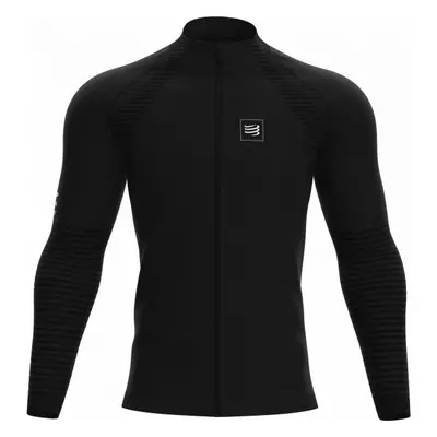 Compressport SEAMLESS ZIP SWEATSHIRT Férfi pulóver, fekete, méret