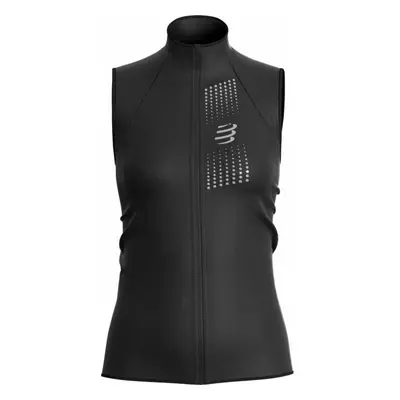 Compressport HURRICANE WINDPROOF VEST W Női szélálló mellény, fekete, méret