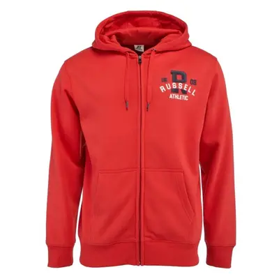 Russell Athletic CLASSIC PRINTED ZIP THROUGH HOODY Férfi pulóver, piros, méret