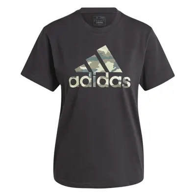 adidas CAMO GRAPHIC T-SHIRT Női póló, fekete, méret