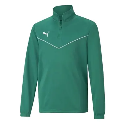 Puma TEAMRISE 4 ZIP TOP JR Fiú pulóver, zöld, méret