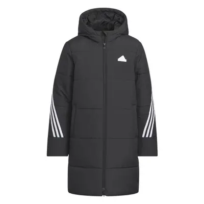 adidas 3-STRIPES PADDED JACKET Gyerek bélelt kabát, fekete, méret