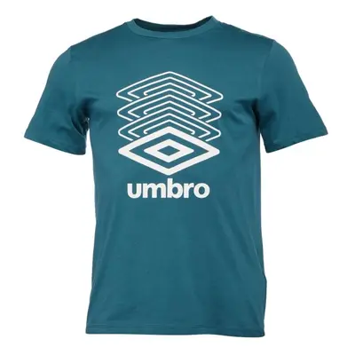 Umbro FW TERRACE LARGE LOGO GRAPHIC TEE Férfi póló, sötétzöld, méret