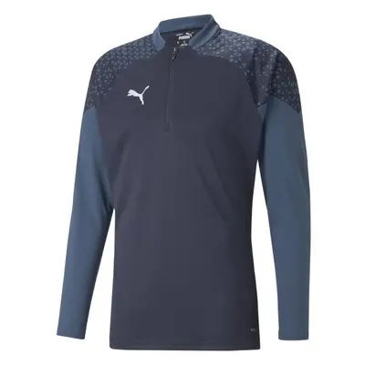 Puma TEAMCUP TRAINING 1/4 ZIP TOP Férfi sportos pulóver, sötétkék, méret