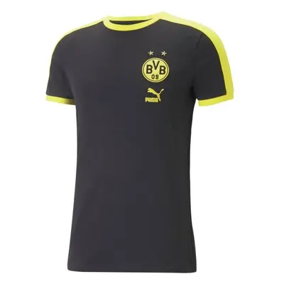 Puma BVB FTBLHERITAGE T7 TEE Férfi póló, fekete, méret