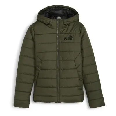 Puma ESSENTIALS HOODED PADDED JACKET Fiú kabát, sötétzöld, méret