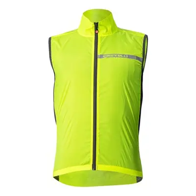 Castelli SQUADRA VEST Férfi kerékpáros mellény, fényvisszaverő neon, méret