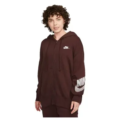 Nike NSW PHNX FLC FZ HOODIE DNC Női pulóver, barna, méret