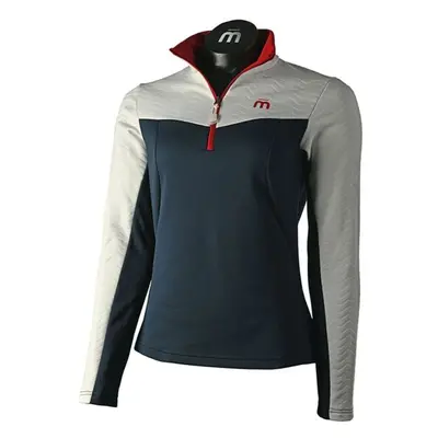 Mico MAGLIA 1/2 COLLO 1/2 ZIP W X-PERF Női pulóver, sötétkék, méret