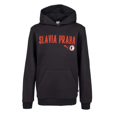 Puma Slavia Prague Graphic Hoody Jr DGRY Fiú pulóver, fekete, méret