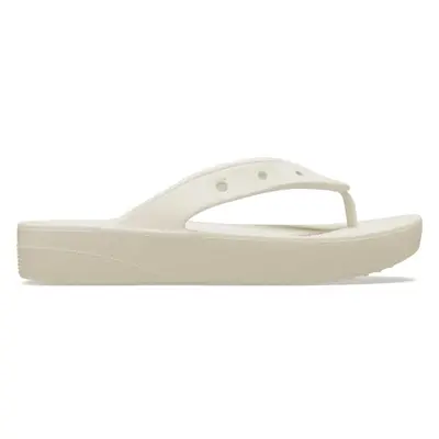 Crocs CLASSIC PLATFORM FLIP W Női flip-flop papucs, bézs, méret 37/38