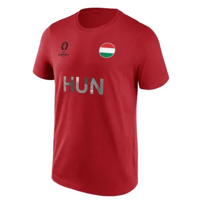 FANATICS UEFA EURO HUNGARY NATION FLAG Férfi póló, piros, méret