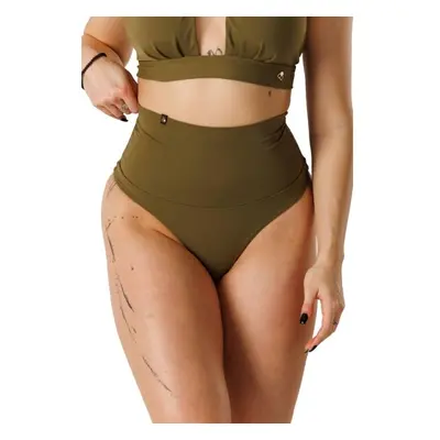 GOLDBEE SHAPEWEAR SWIMWEAR BOTTOMS Női karcsúsító bikini alsó, sötétzöld, méret