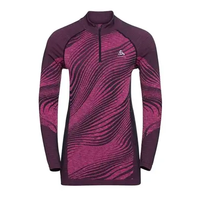 Odlo BL TOP HALF ZIP BLACKCOMB ECO W Női funkcionális felső, rózsaszín, méret