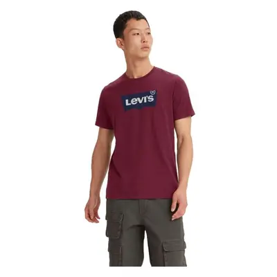 Levi's® GRAPHIC CREWNECK TEE Férfi póló, bordó, méret